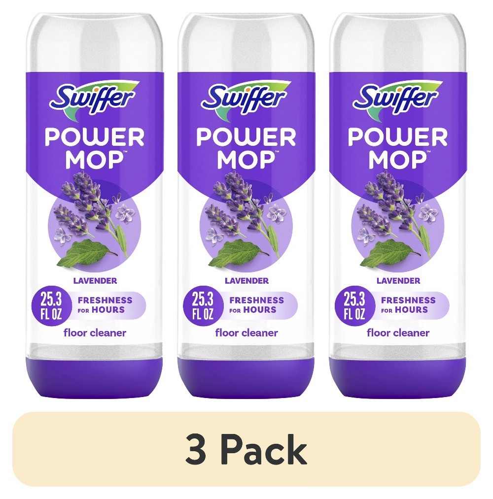 (3 pack) Mop Refill Solution, Tile, Vinyl, Laminate, Wood, Floor Cleaner