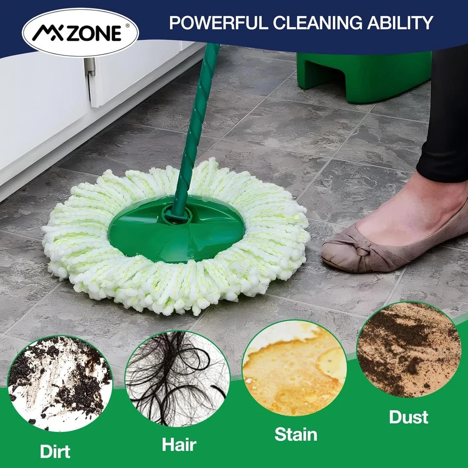 3 Pack Mop Head Replacement for Libman Tornado, Spin Mop Replacement Head ONLY C