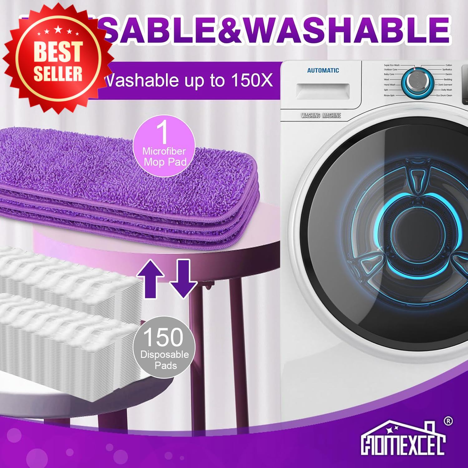 8 Pack Microfiber Mop Pads Reusable Washable Refills for 13-15″ Spray US