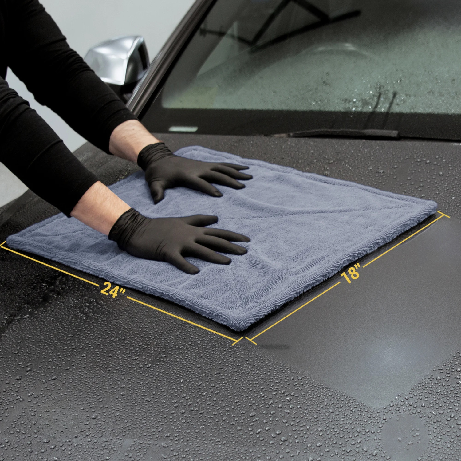 Platinum Series Pro Spec Car Cleaner Drying Towel, 1000GSM, 18 x 24-inch, 2 Pack