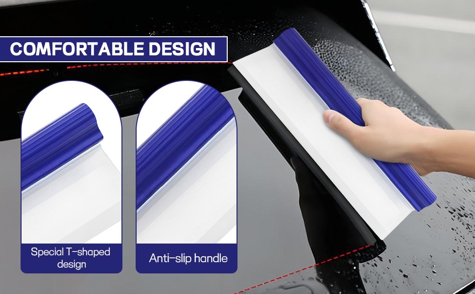 Professional Automotive Wiper Blade Squeegee, 12 inch 3-Layer Silicone Water