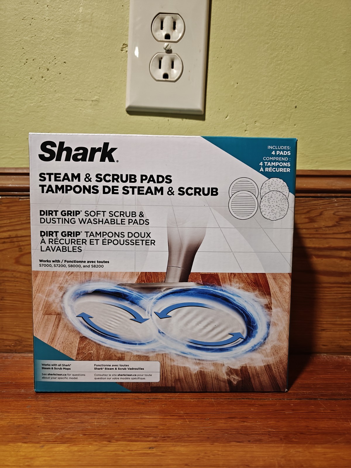 6PK Shark Steam and Scrub Dirt Grip Soft Scrub and Dusting 4-Piece Washable Pads