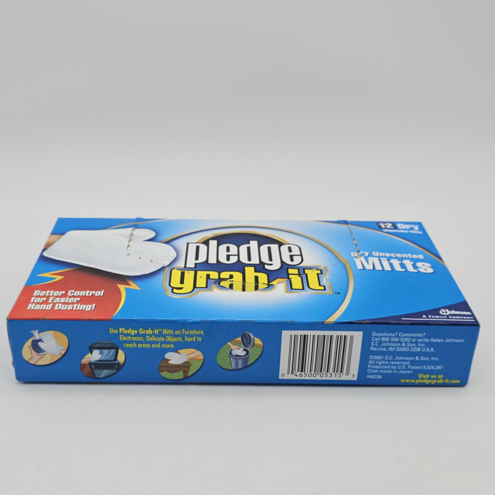 Pledge Grab It Dry Unscented Disposable Hand Dusting Mitts Gloves 5 UNUSED MITTS