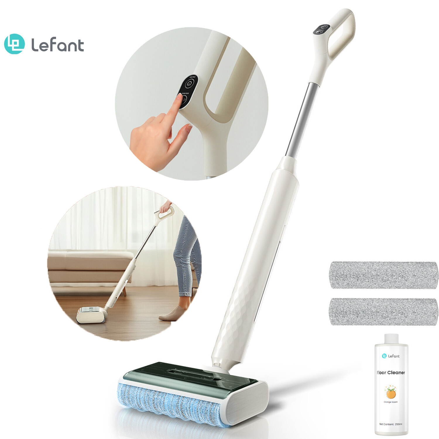 Lefant Wet Dry Vacuum Mop Self-Cleaning Lightweight Cordless Smart Floor Cleaner