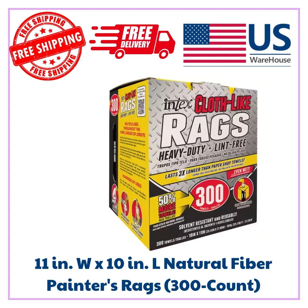 Intex NW-00255-300W Cloth-Like Rags – 300 Count