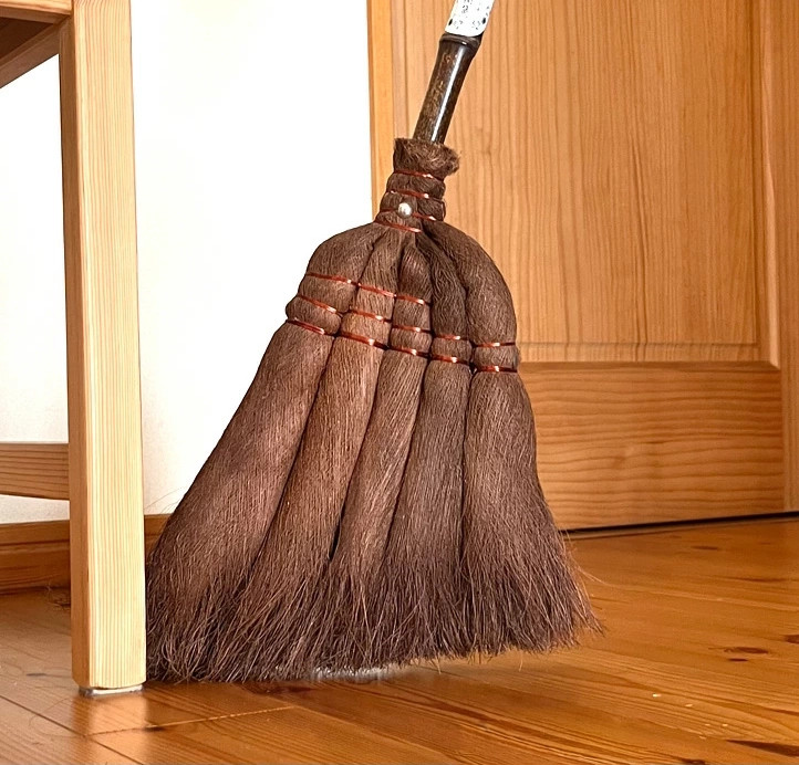 Japanese Handcrafted Desk Broom & Harimi Dustpan Set Natural Bamboo Made in JP