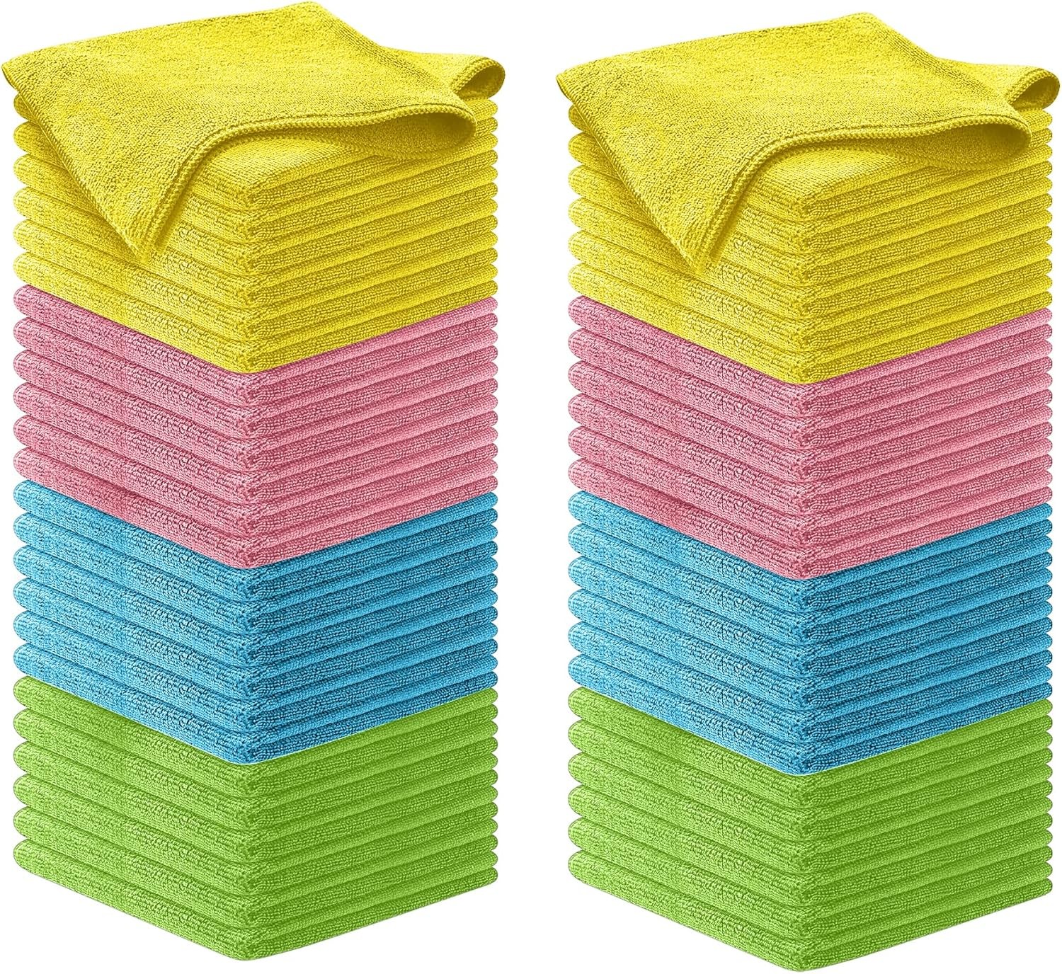 300GSM Microfiber Cleaning Cloth – 12.5″x12.5″ High Performance – 1200 Washes, U