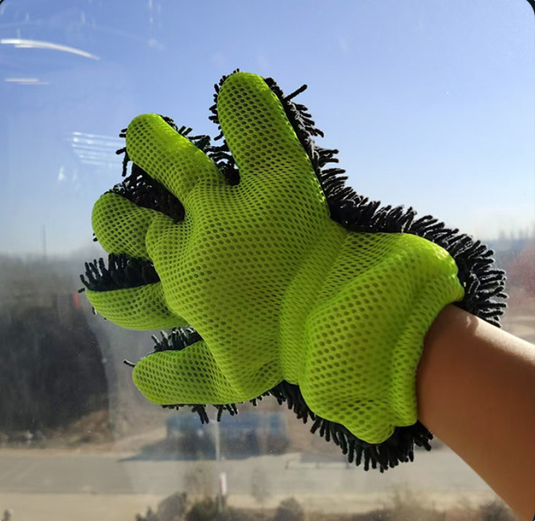 Soft Plush Wash Glove for Cars & Motorcycles & Bikes 1PCS Ambidextrous