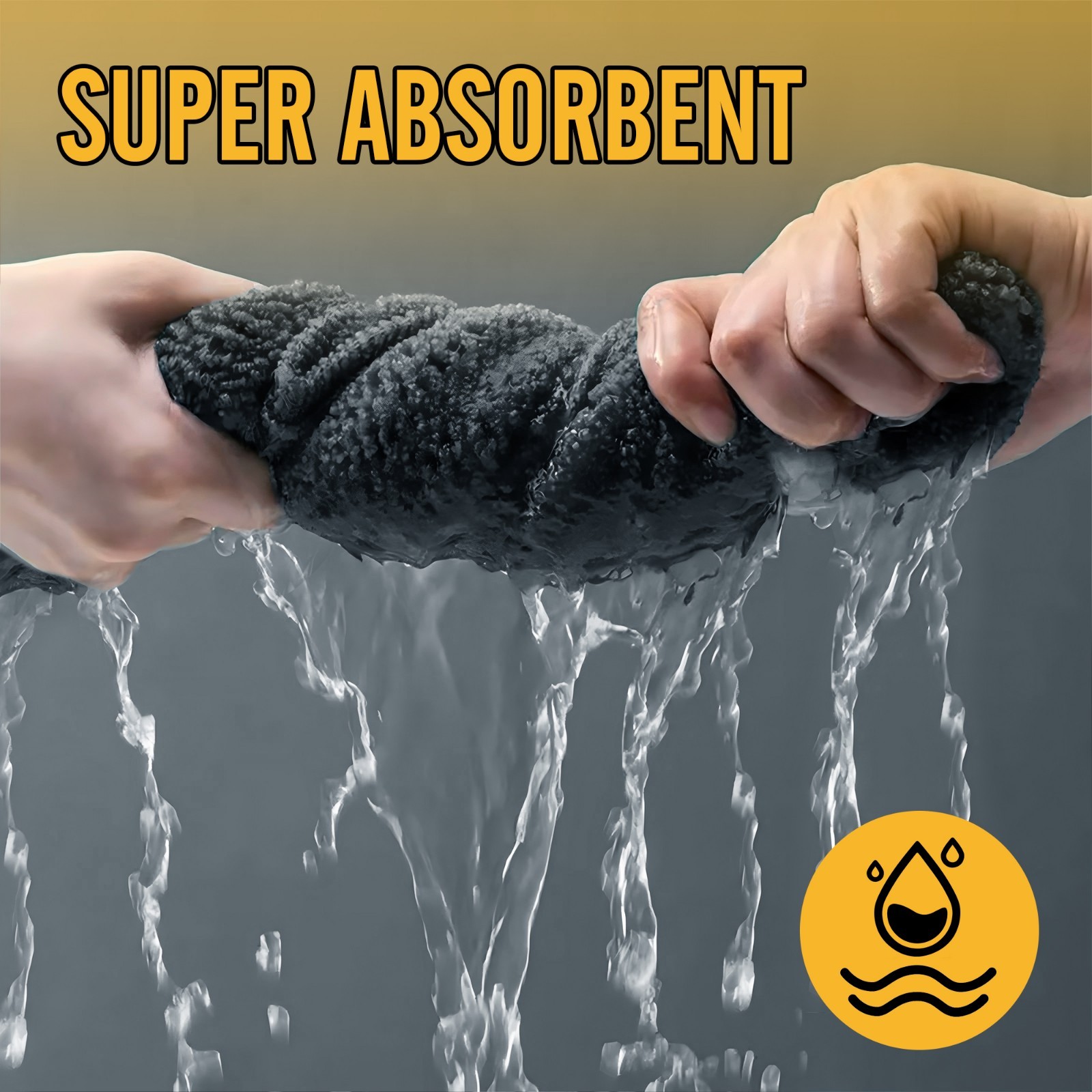Microfiber Cleaning Cloth 24” x 36″ Water Absorbing Car Wash Towel 1500GSM
