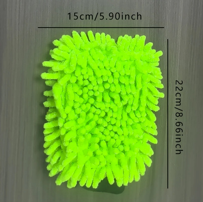 2pcs Microfiber Car Wash Mitt Scratch Free Cleaning Gloves – NEW