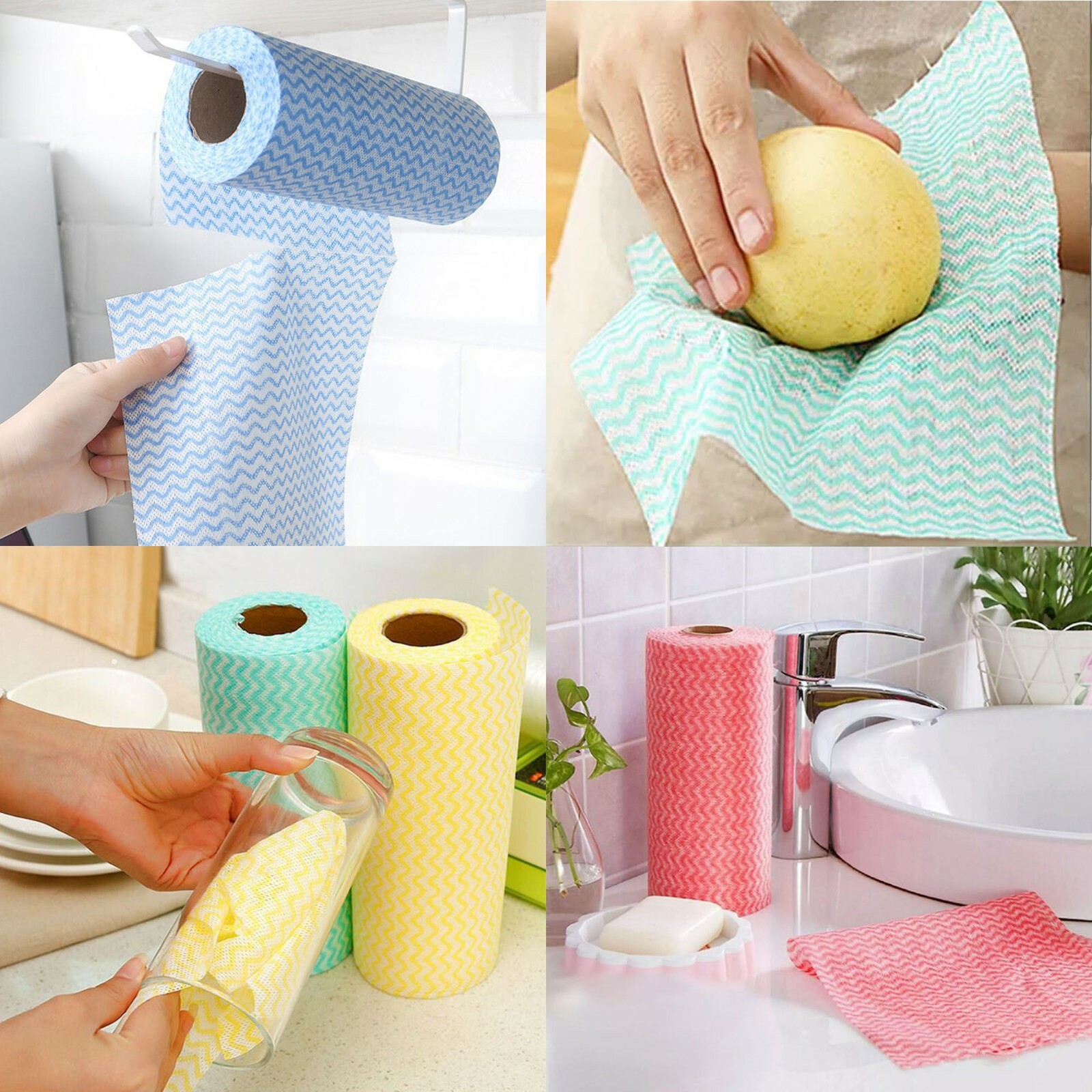 Adore Pro Multi-Purpose Cleaning Towel 2 Rolls Reusable Washable Disposable Wipe
