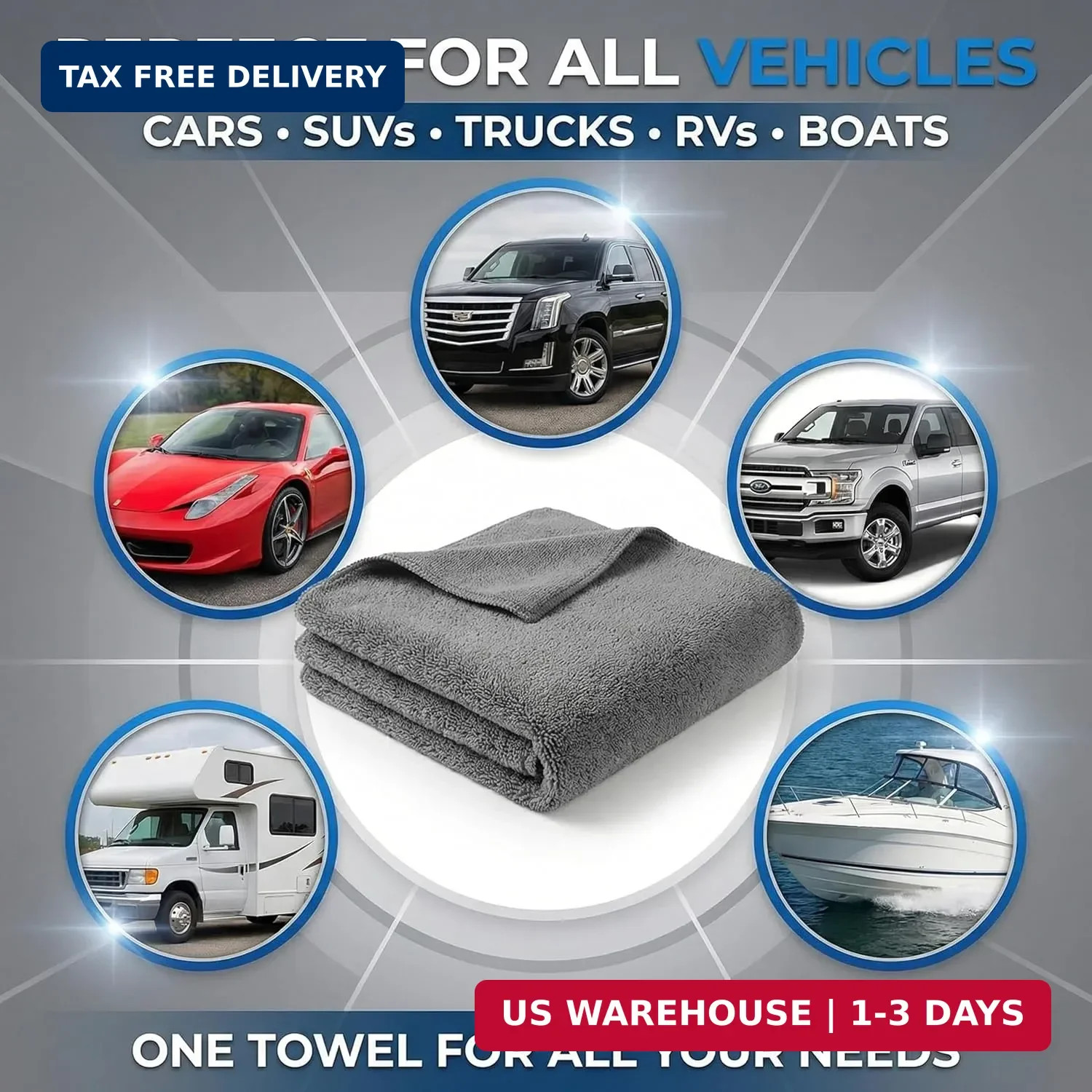 2 Pack Professional Large Microfiber Car Drying Towels (31″ x 24″), Microfiber T