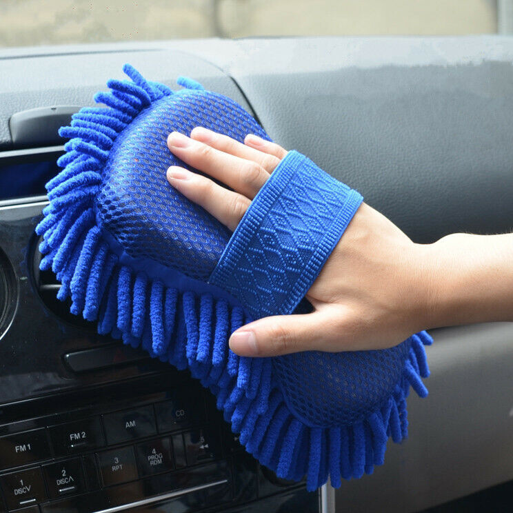 Car Auto Hand Wash Towel Microfiber Washing Gloves Coral Sponge Cleaning Tool