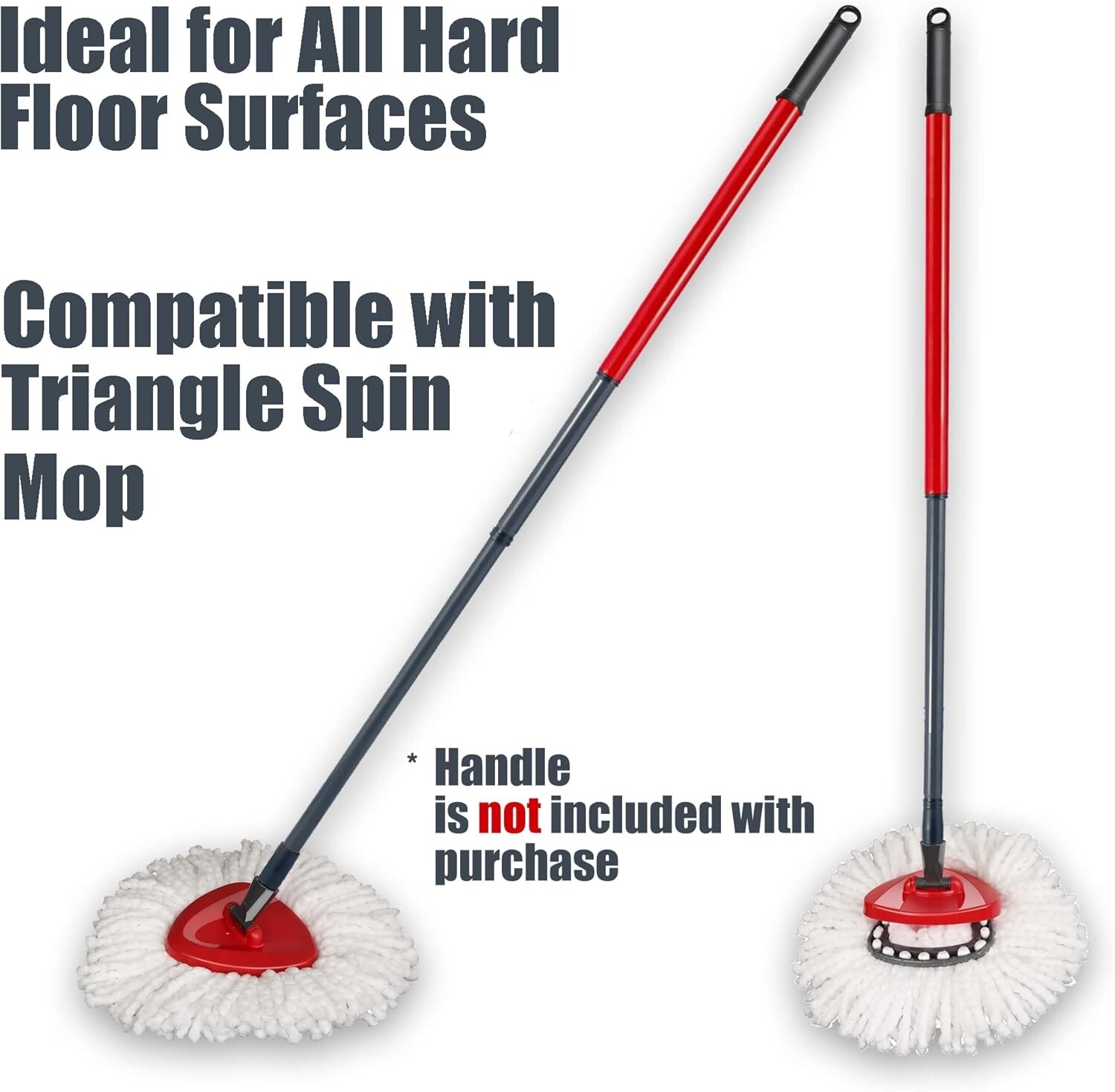 Versatile 6-Pack Mop Head Refills for O-Cedar EasyWring – Lightweight & Reusable