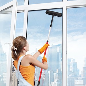 Tyroler 2-in-1 High Window Cleaner Tool with 4.5 to 7.5 ft Extendable Handle |