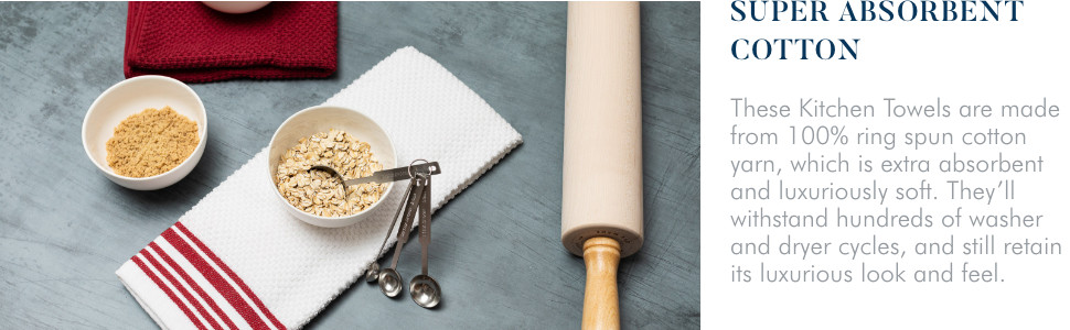 Bumble Kitchen Towels | | 100% Cotton Dish Towels for Kitchen | 380 GSM | Soft,