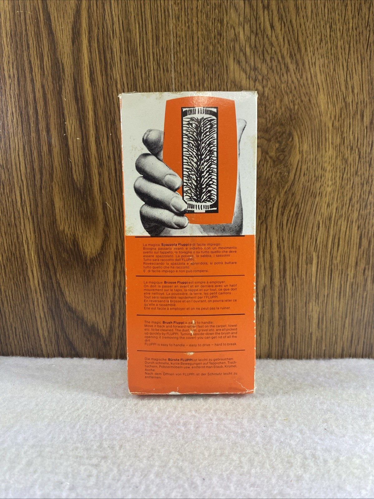 Vtg Fluppi HandHeld Sweeper Brush Germany For Car-Office-House Smallest Vacuum.