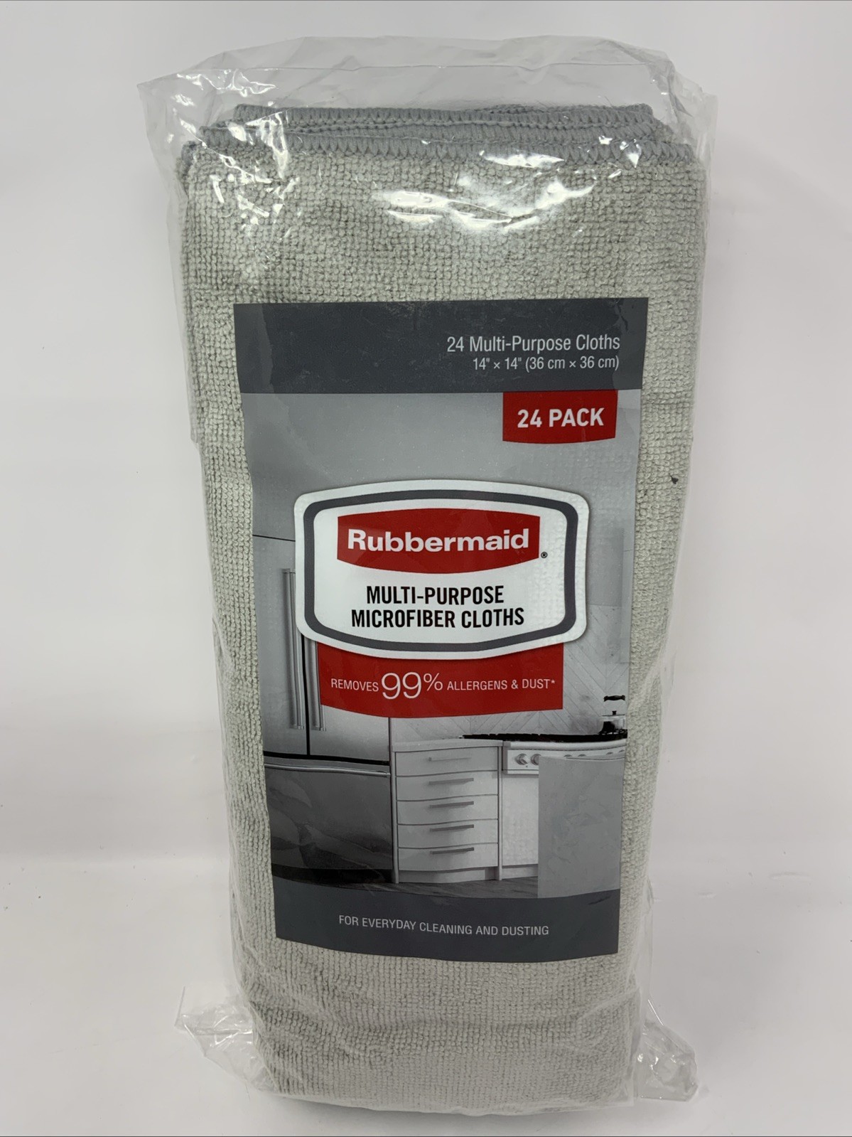 Rubbermaid Multi-Purpose Microfiber Cloth Towels 24 Pack 14″x 14″ Non-Scratch