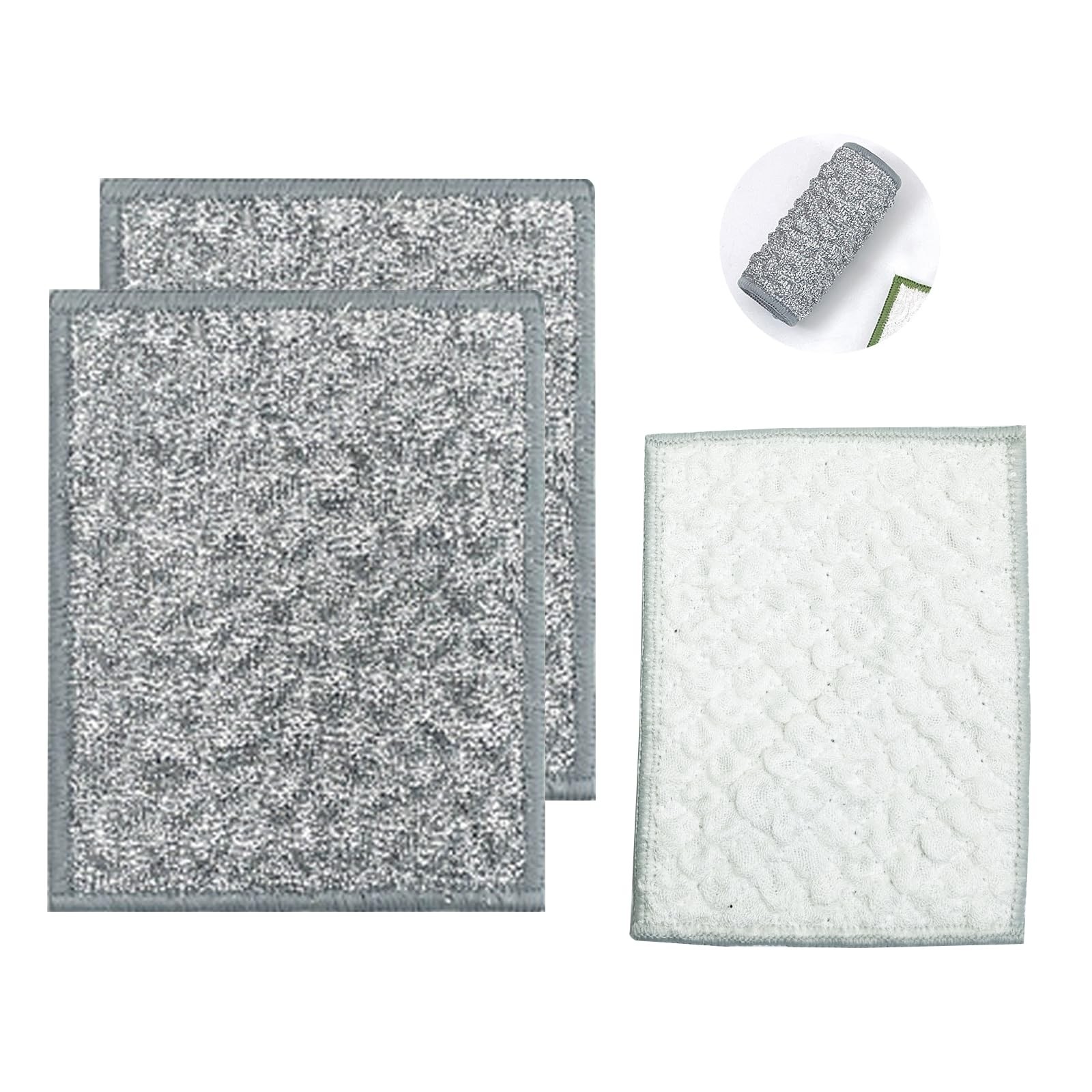 New thickened double-sided metal wire dishwashing cloth, suitable for both dr…