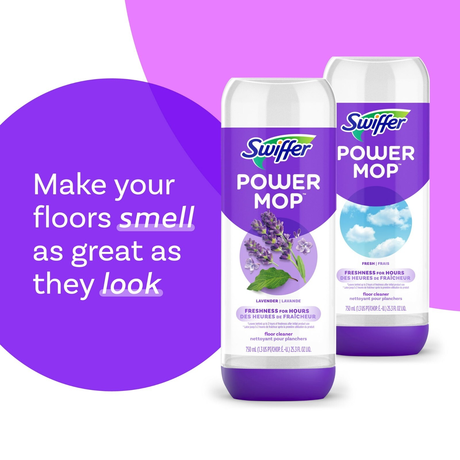 Swiffer Power Mop Refill Solution, Tile, Vinyl, Laminate, Wood, Floor Cleaner