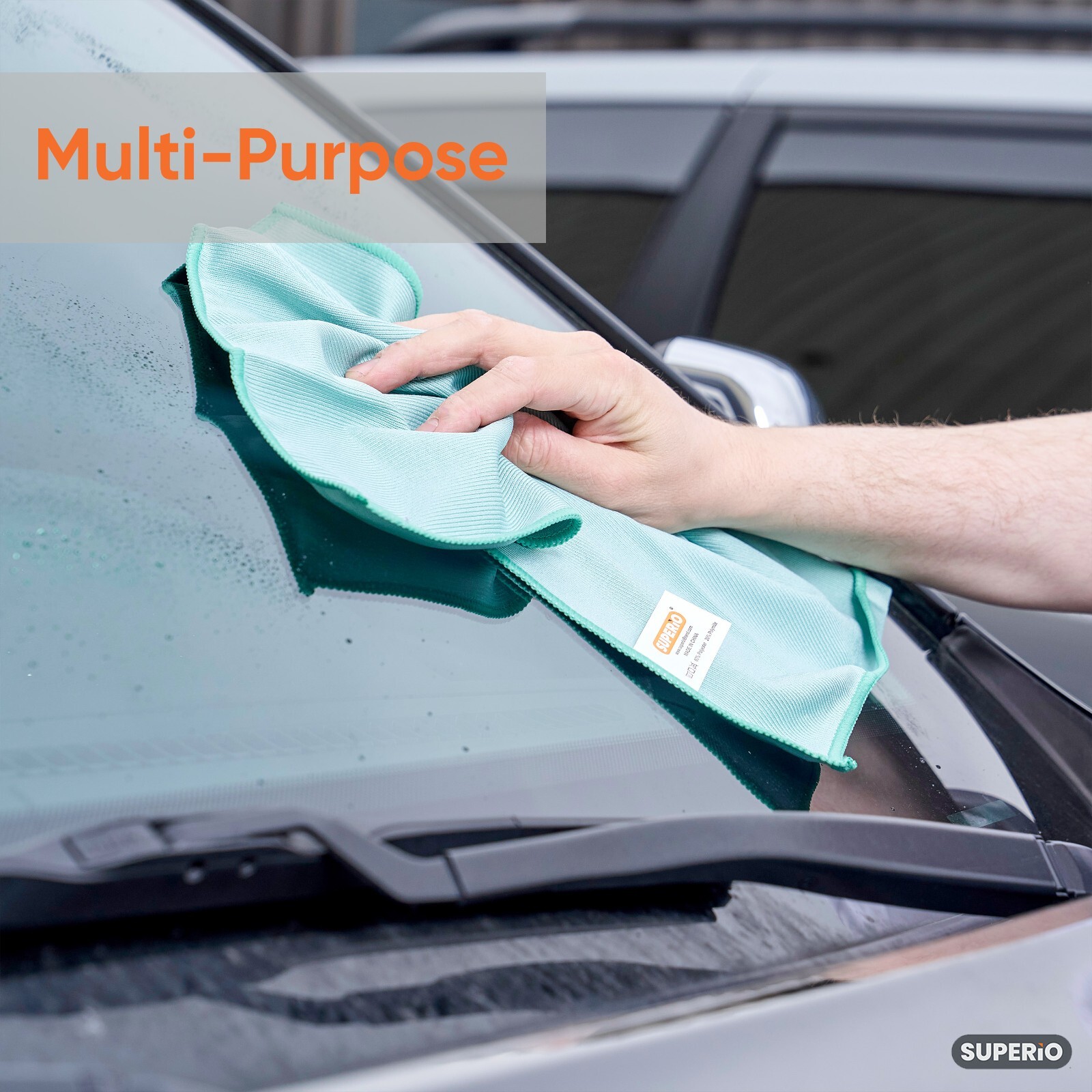 Superio Microfiber Cloth Glass Cleaning Cloth for Mirror/Window Streak Free
