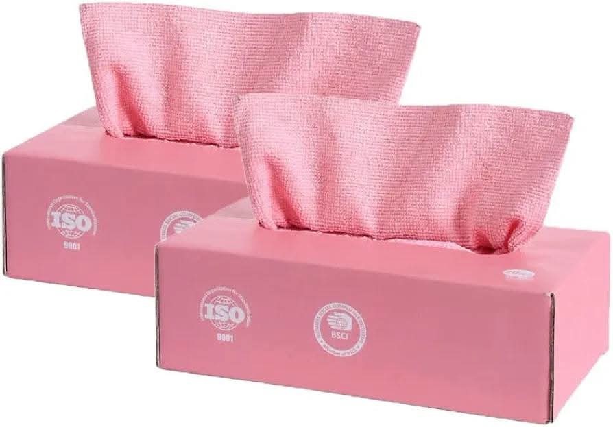 80 pc Microfiber Cleaning Cloth Box Magic Reusable Towels Absorbent Wipe