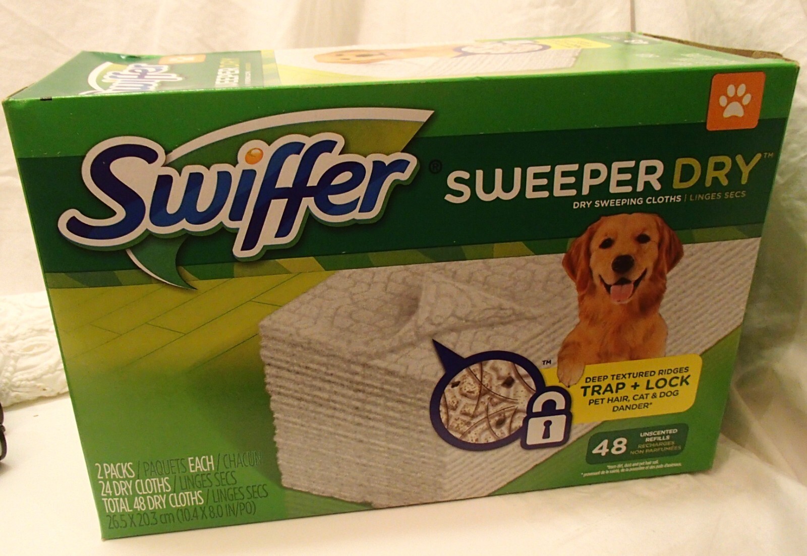 Swiffer Sweeper Dry 44 Unscented Refill Pads 10.4″ x 8″