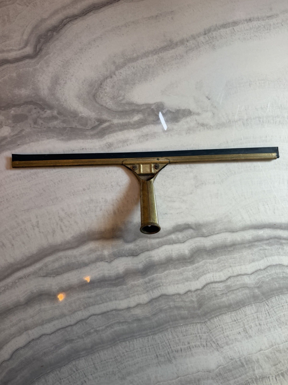 Vintage Ettore Brass Master Squeegee Window Cleaning Tool Made In USA 14″