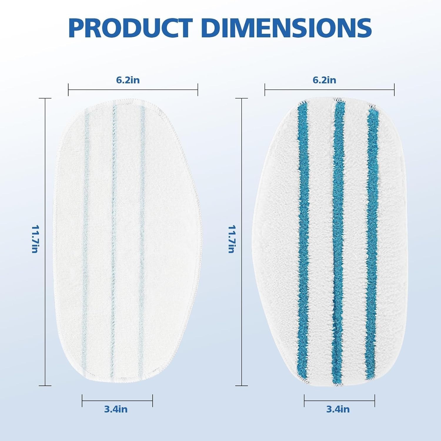 Soft Microfiber Mop Pads – 8 Pack Compatible with New PurSteam ThermaPro 10-in-1
