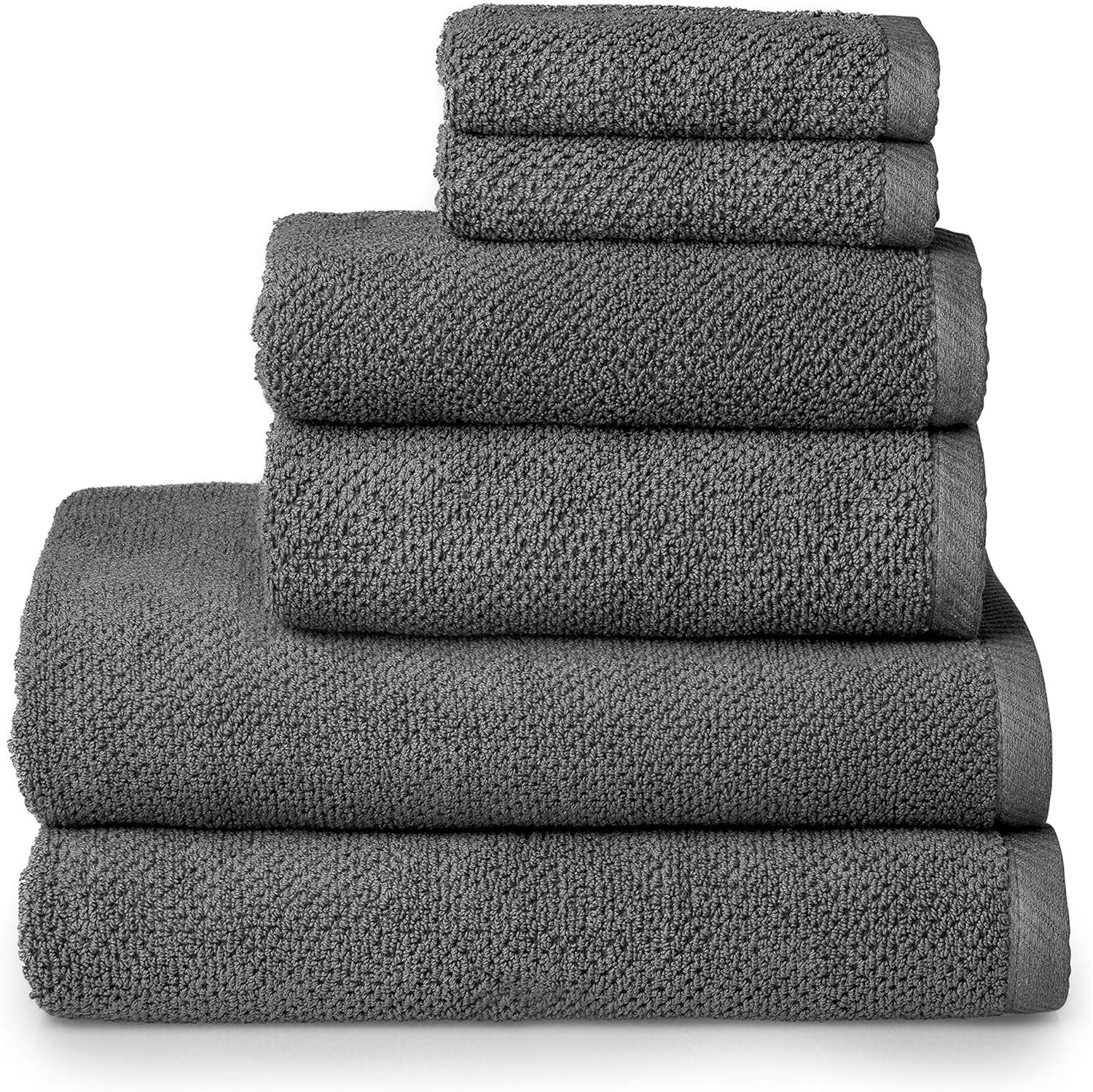 Simpli-Magic 79451 Popcorn Textured Bath Towels Set, 2 Bath Towels, 2 Hand