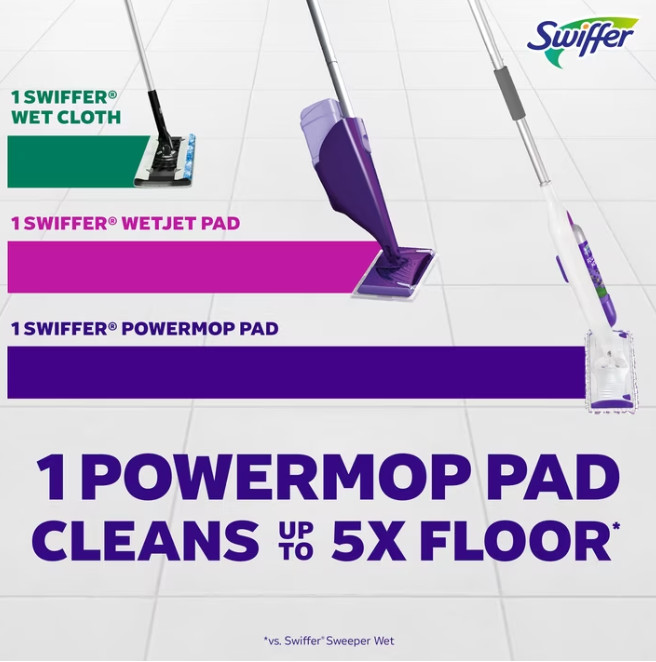 Swiffer Power Mop, Floor Cleaner, Tile, Vinyl, Laminate, Wood, Floor Cleaner, Cl