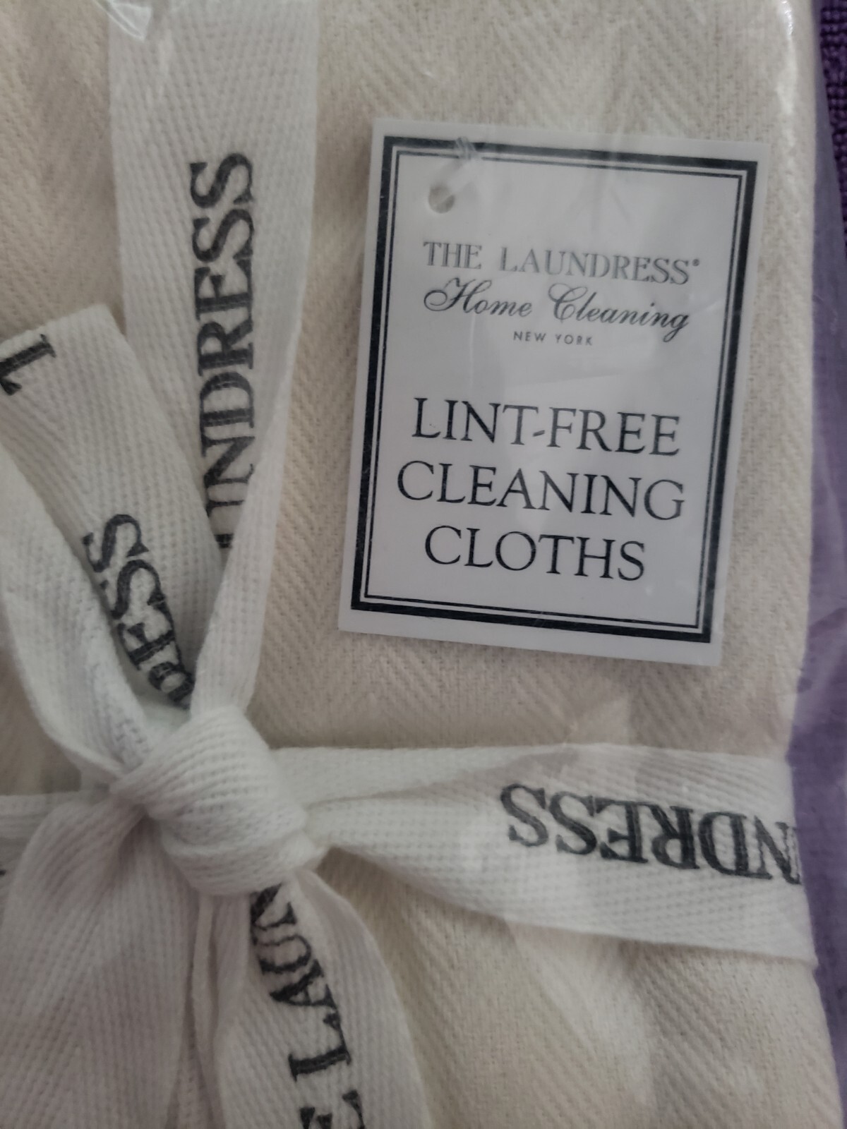 The Laundress – LINT-FREE CLEANING CLOTHS – 3 Pk – 100% Cotton – NEW – See Pics