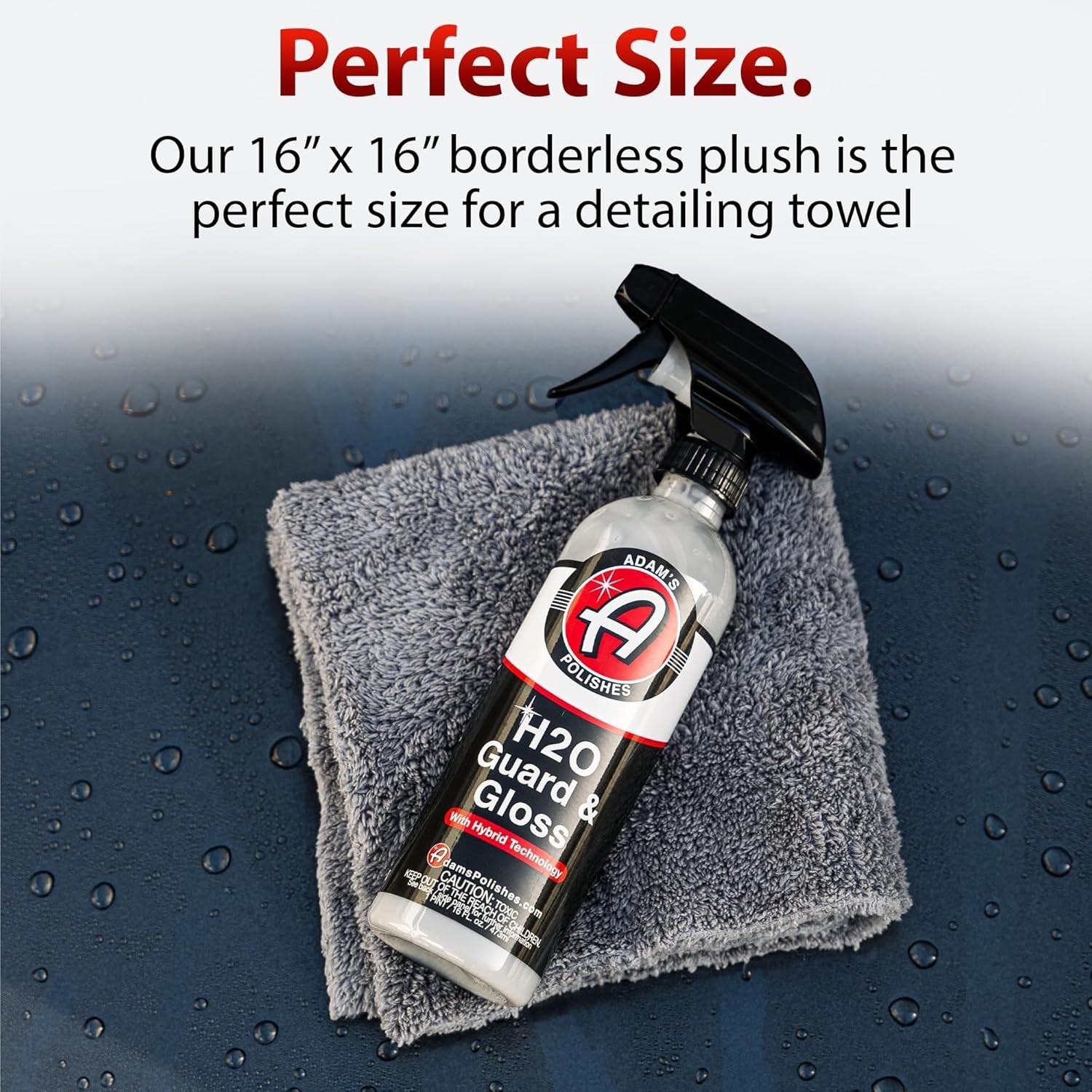 Adam’s 6pk Grey Microfiber Towels – Ultra Soft, Scratch-Free 16×16 for Versat…