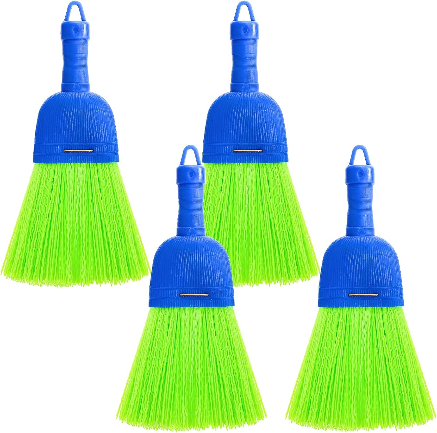 4 Pack Hand Broom, Poly Fiber Small Whisk Broom for Car, Handheld Brush with