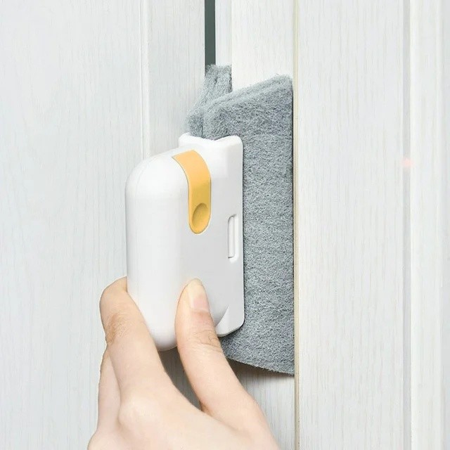 Window Sill Cleaner Tool Hard Bristle Crevice Cleaning Brush Multifunctional 4Pc
