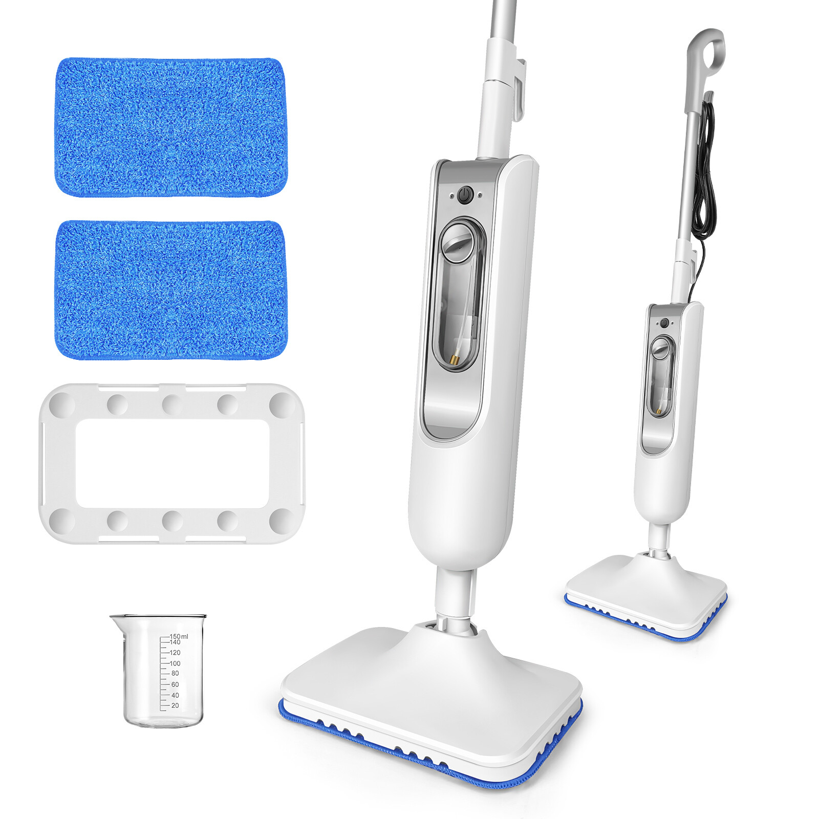 10 in 1 Electrical Steam Mop 1500W Handheld Upright Floor Carpet Steamer Cleaner