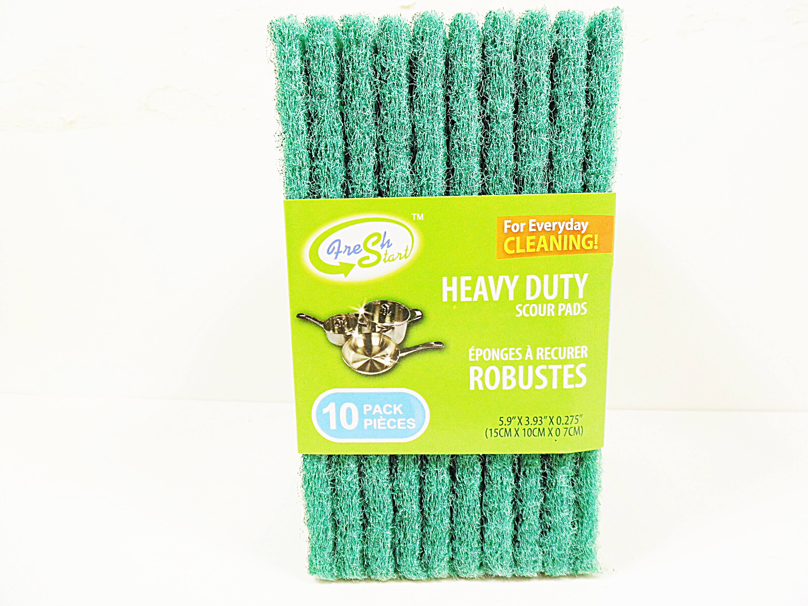 Scouring Pads Heavy Duty Scour Pad 10 Pieces Scrubbing Cleaning Pot Cleaner Set