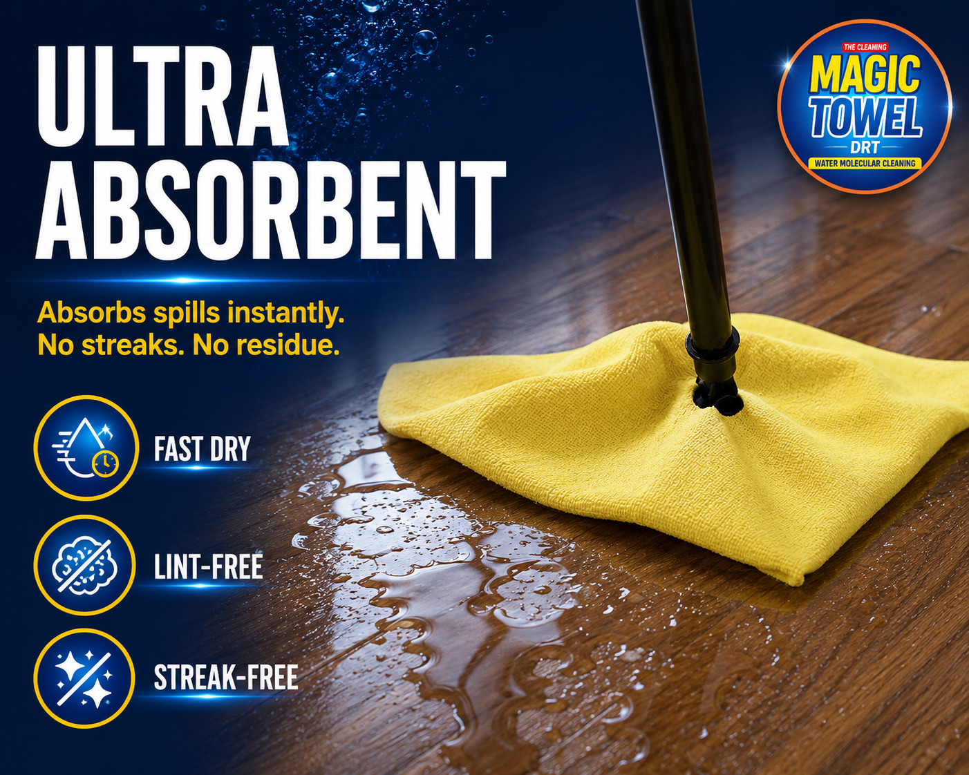The Cleaning Magic Towel- Floor Cleaning Cloth Mop PVA-Microfiber Multiporpose