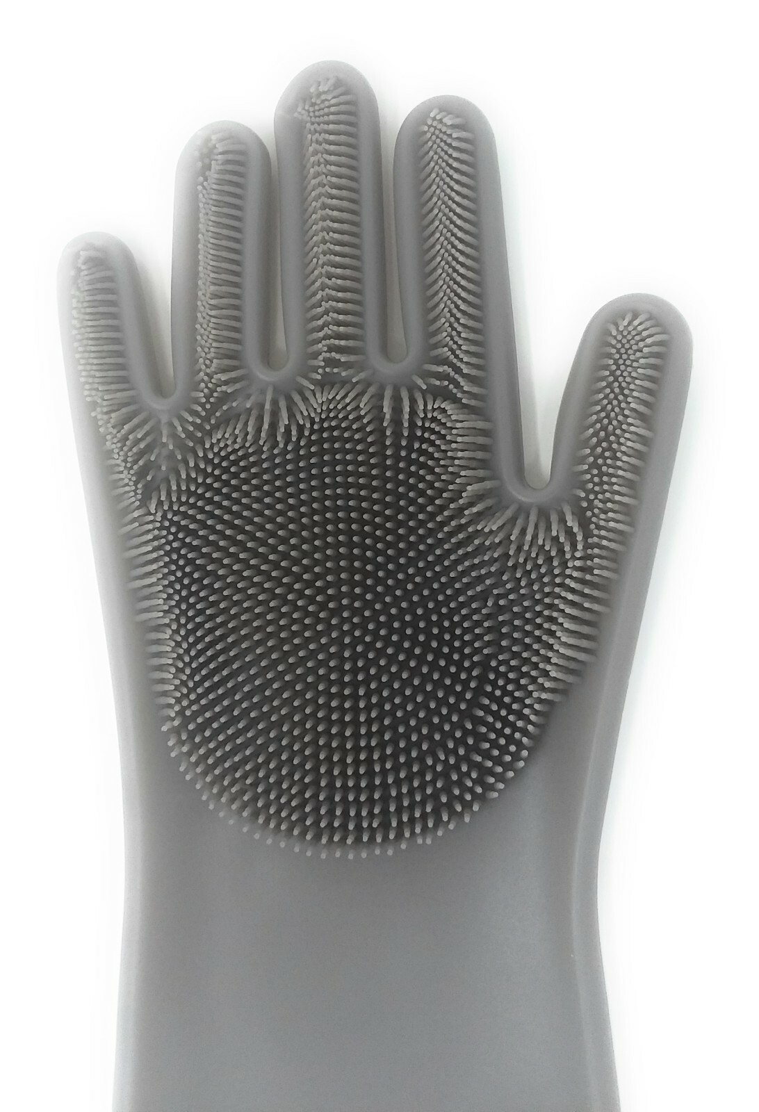1 pair Silicone Dishwashing Multipurpose House Cleaning Gloves W/Scrubber