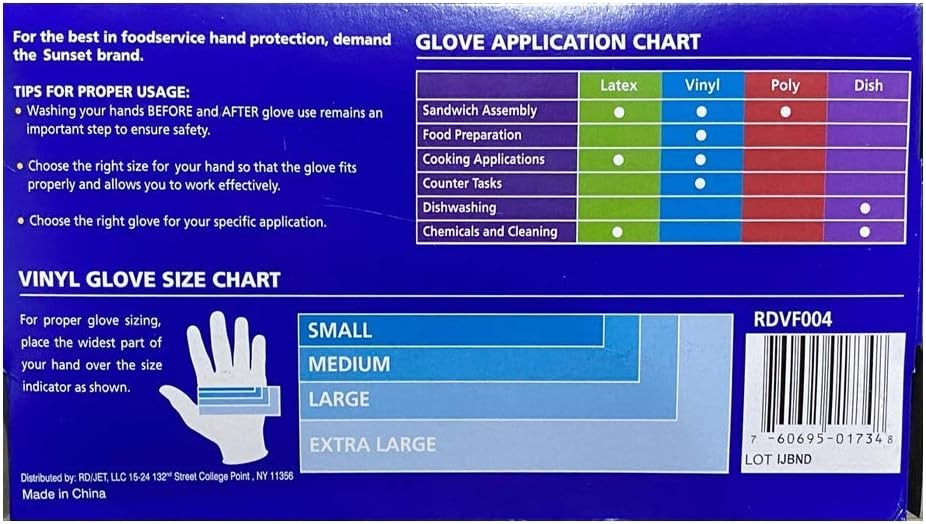 XL SmoothTouch Disposable Vinyl Gloves – Powder Free – 100 Per-Box X-Large