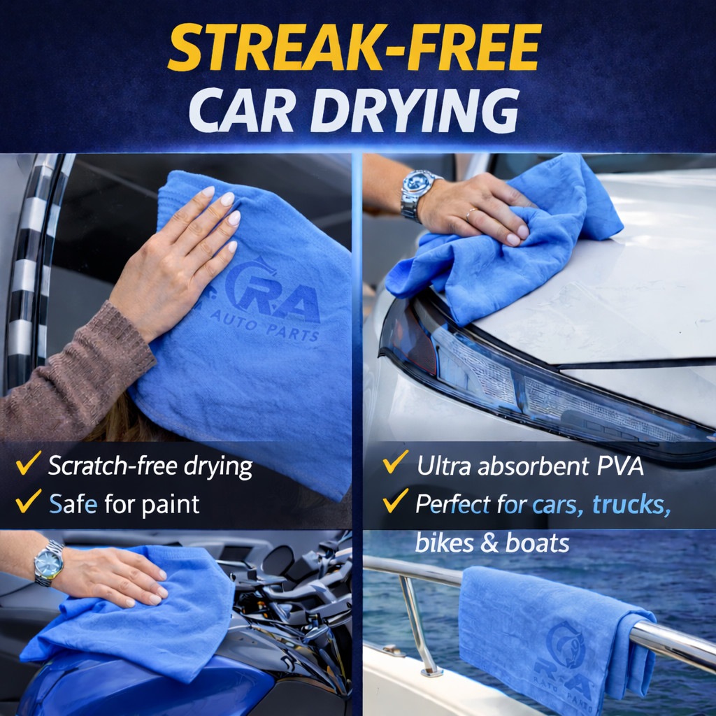 R.A. Premium 26×17 Shammy Cloth for Car Drying-Super Absorbent Synthetic Chamois