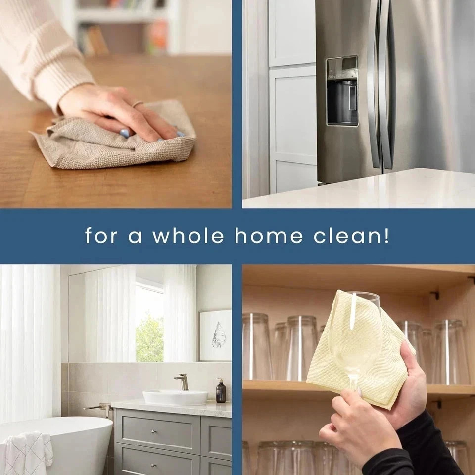 Microfiber Cleaning Cloth Set of 50 Towel Rag Car Polishing Detailing No-Scratch