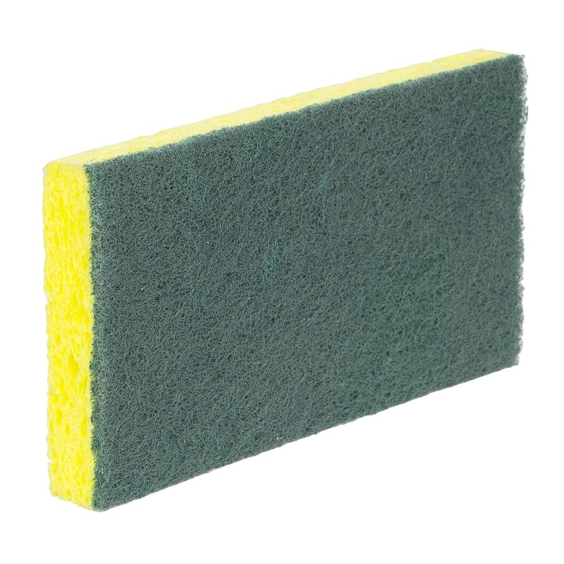 Scotch-Brite 74 Green/Yellow Synthetic Fiber Medium Duty Sponge 3.6 Wx6.1 L in.