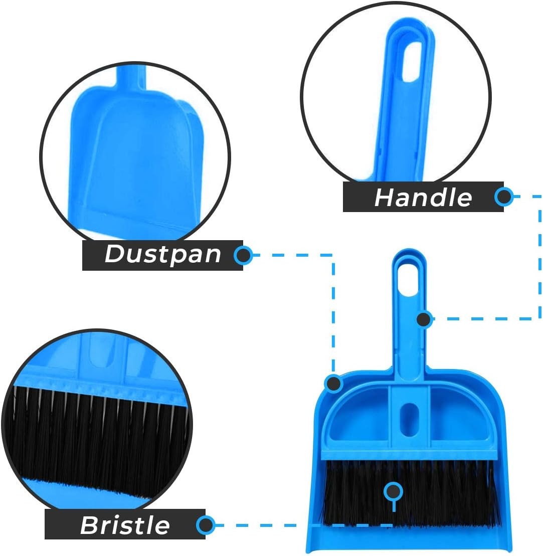 Mini Broom and Dustpan Set – Compact Cleaning Kit for Home, Car, Camping,