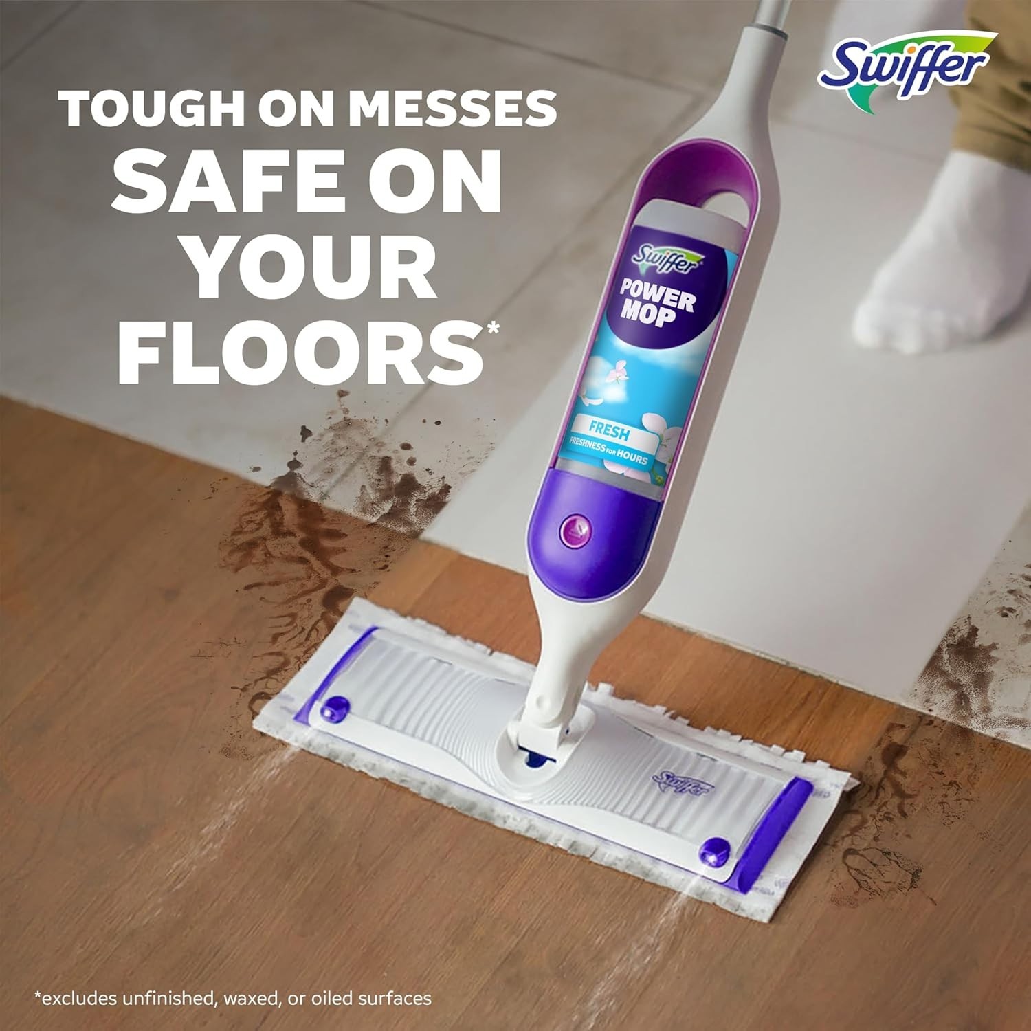 NIB Swiffer PowerMop Multi-Surface Mop Kit for Floor Cleaning – Fresh Scent