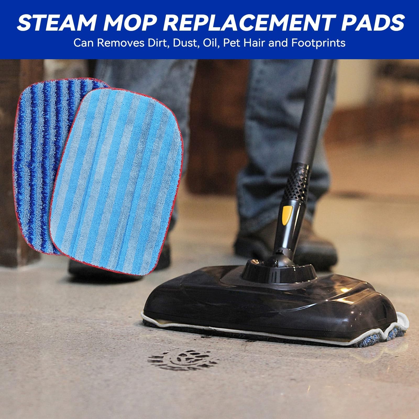 6 Pack Microfiber Steam Mop Pads – Reusable & Washable Replacement for MC1375, M
