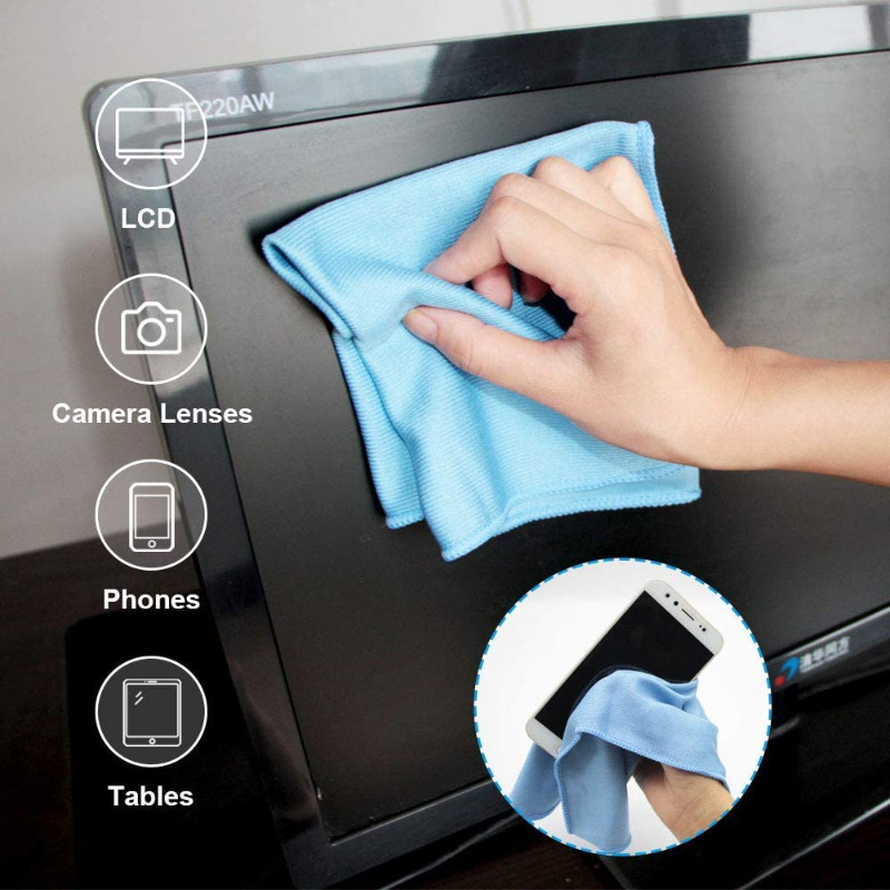 Wholesale (240)Microfiber Glass Cleaning Cloth Lint Free Polishing Towels 16×16″
