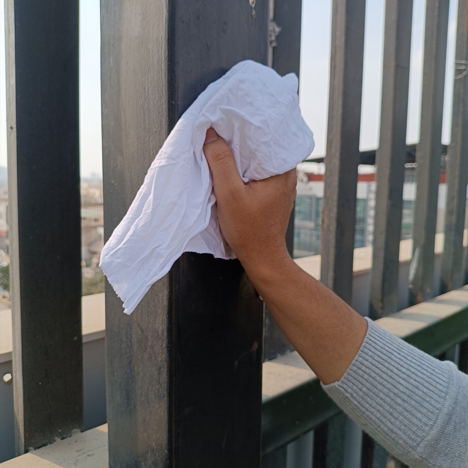 Shop Bulk Rags Recycled – White Cotton Knit Cleaning Wipes – Compressed Boxes