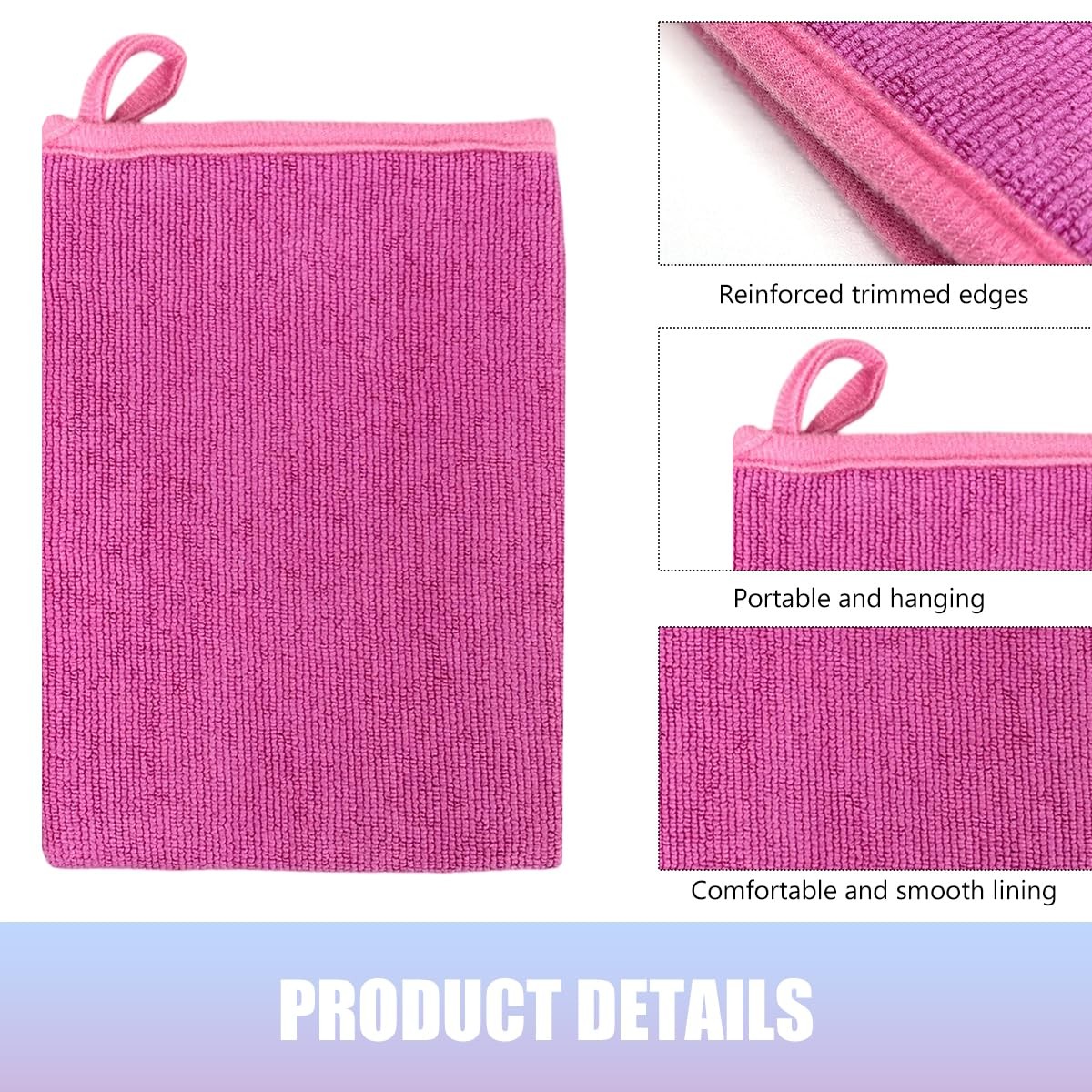 2 PCS Clay Mitt, Scratch-Free Microfiber Clay Towel Mitt for Car Purple