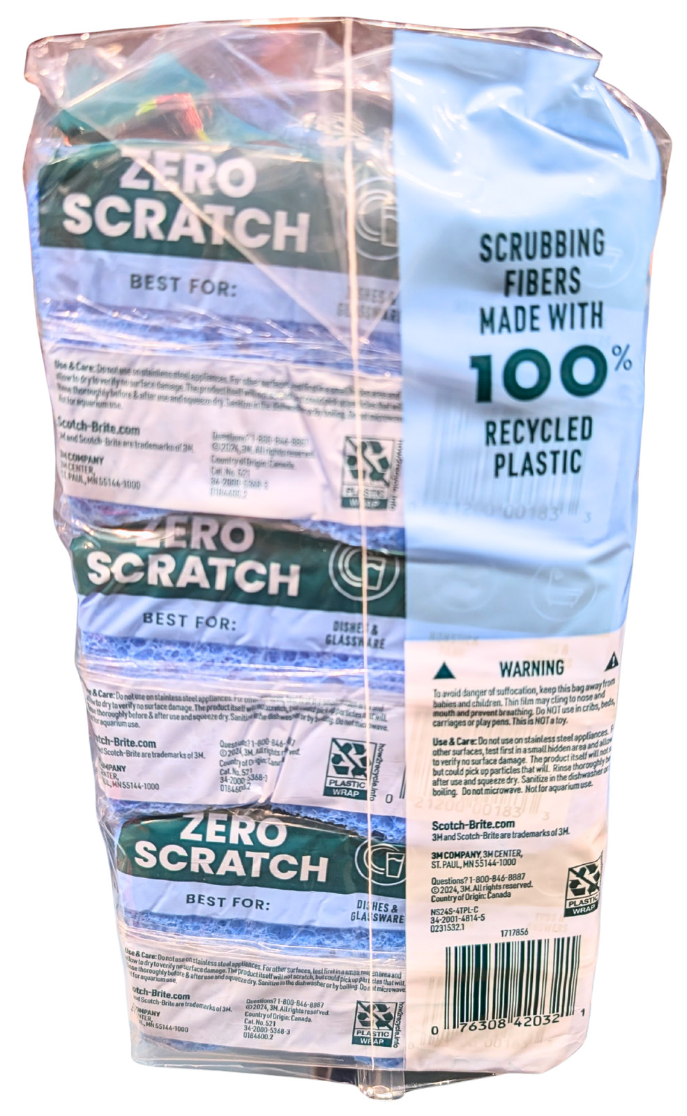 Scotch-Brite Zero Scratch Blue Scrub Sponges 24 Count